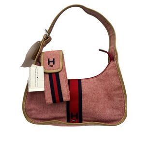 Tommy Hilfiger Women's Red Shoulder Bag w/ Coin Pouch H Hits The Spot NEW‎